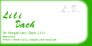 lili dach business card